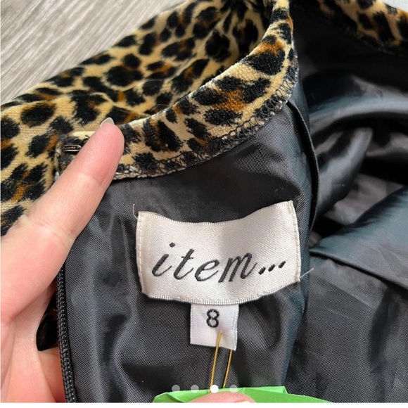 Vintage velvet leopard print skirt - Picture 4 of 5